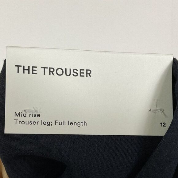 Ann Taylor Factory Mid Rise Full Length Trouser Pants, Navy Blue, size 12, NWT - Picture 12 of 13